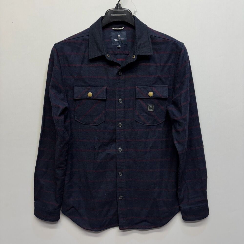 Roark Revival Men Wool Blend Flannel Button Shirt Top Size Large C105 -2